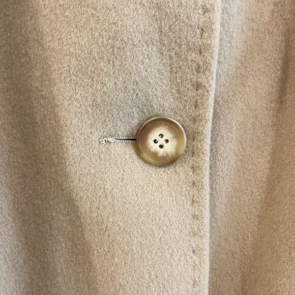 Vintage Pendleton Coat 22W Brown 100% Wool Collared Minimalist Midlength *Flawed - Picture 6 of 15